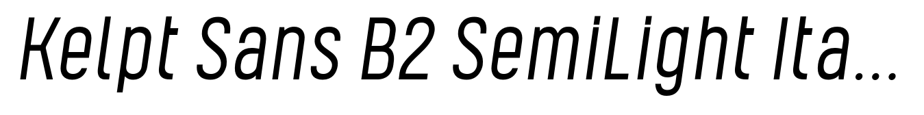 Kelpt Sans B2 SemiLight Italic